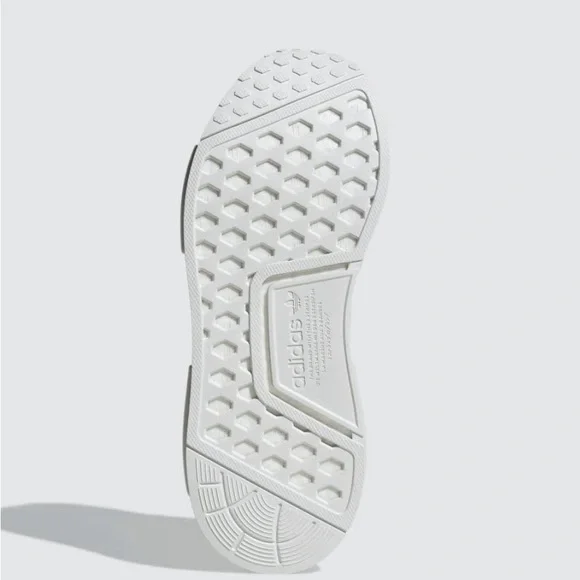 NEW! Adidas Women's NMD_R1 Crystal White Silver Metallic Running Shoes Size 8 - Picture 7 of 9